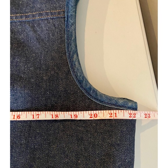 Vintage Carhartt Denim Sherpa Lined Vest Blue Tae Kwon Do Patches Mens - Picture 12 of 15